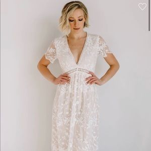 Lace Floral Maxi Dress